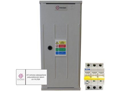 Elektromerový rozvádzač HASMA RE 2.0 P L nástenný jednotarifný pre SSD s otvorenými dveram