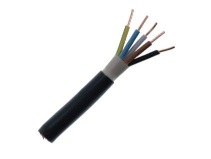 Inštalačný kábel CYKY-J 5x2,5 mm2 s PVC izoláciou určený pre 16A zásuvky a elektrické varn